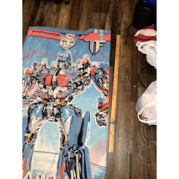 Vintage Transformers Bath Beach Towel Large 29”x53” Optimus Prime Movie - Picture 2 of 16